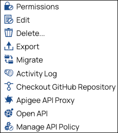 Project folder context menu