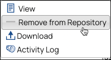 Remove from repository