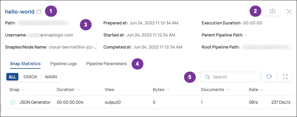 Pipeline Execution Details